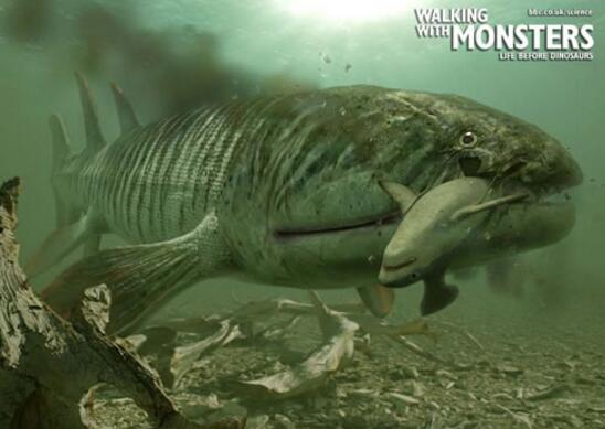 含肺魚(yú)VS鄧氏魚(yú)誰(shuí)更厲害，海陸兩棲的巨無(wú)霸