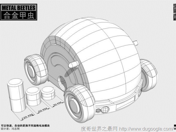 創(chuàng)意設(shè)計 MENTAL BEETLE 合金甲蟲 概念車第一稿