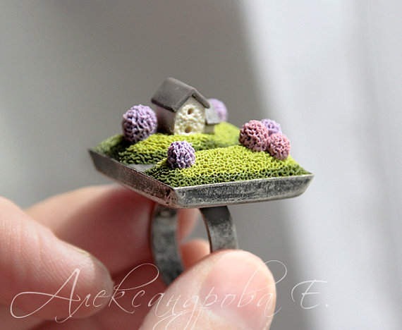 四季小房屋戒指